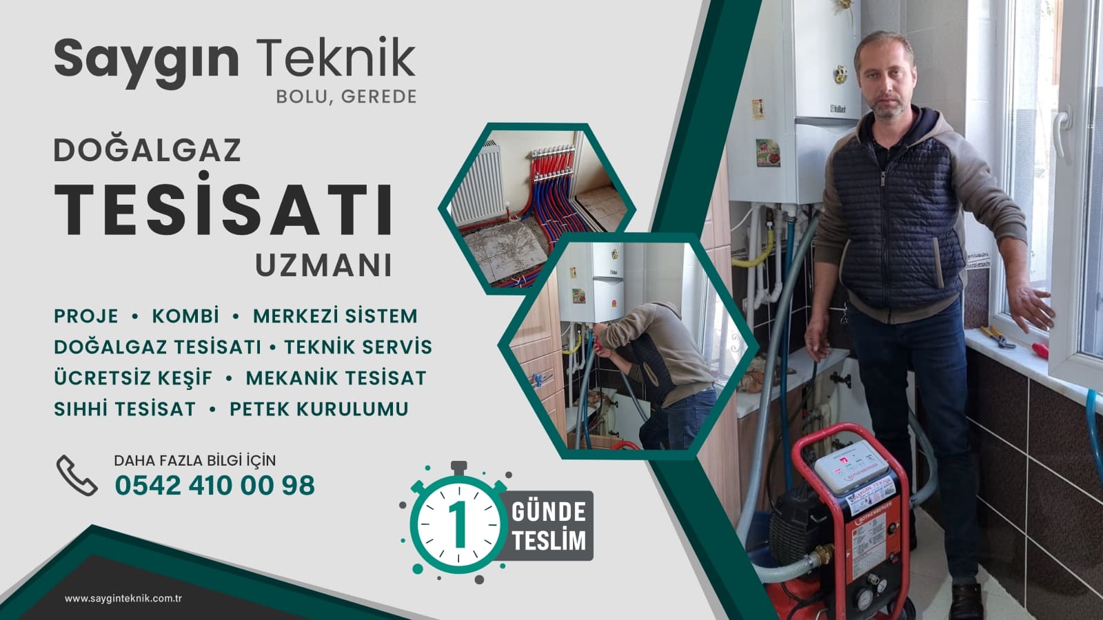 Bolu, Gerede'de Doğalgaz Tesisatı Uzmanı Muhammet Demir - Saygın Teknik