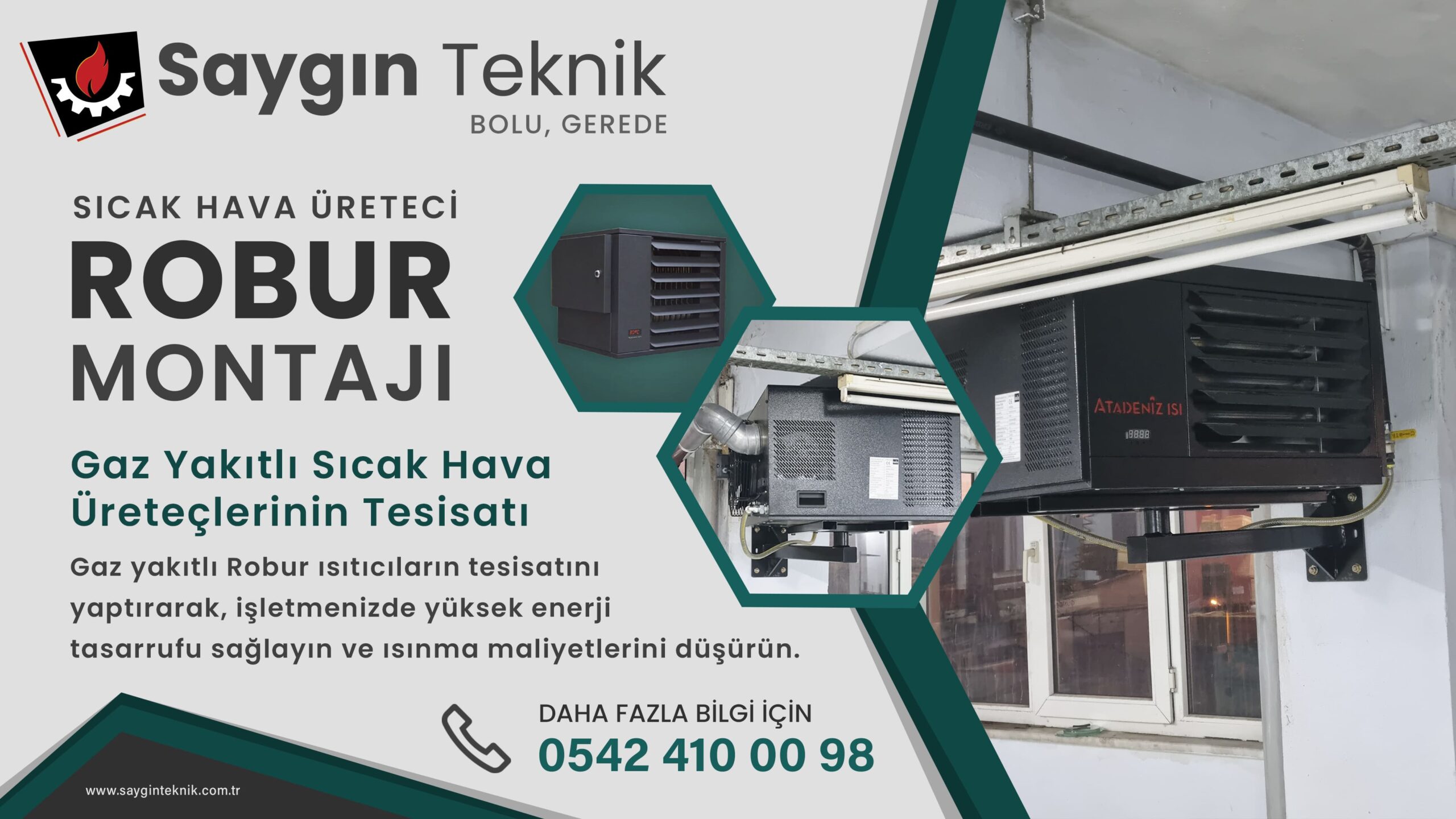 Bolu'da Robur Tesisatı - Gazlı Sıcak Hava Üreteci Robur Montajı - Saygın Teknik